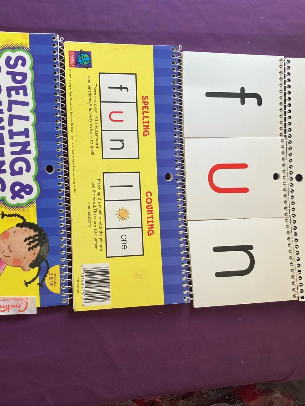Spelling & Counting Kids Learning Flip Book - new
